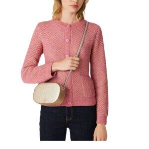 Kate Spade New York glimmer oval camera bag Gold NWT BEST XMAS GIFT